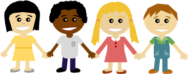 Clipart Kinder Hand in Hand