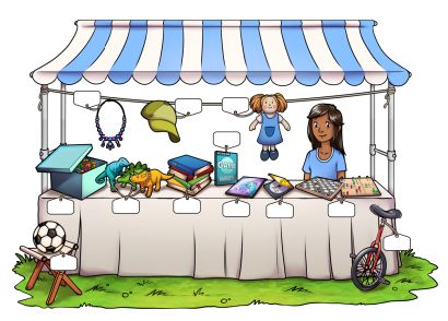 Clipart Flohmarktstand